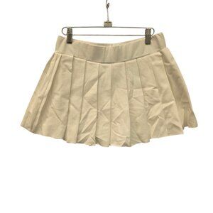 Monaco White Pleated Skirt Skort Women's Size Medium Made In USA